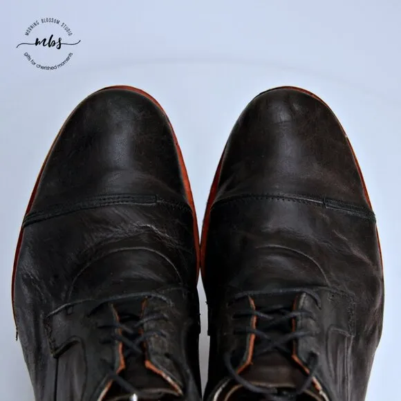 Timberland Wodehouse Leather Cap Toe Derby Shoes in Black Men Size 8