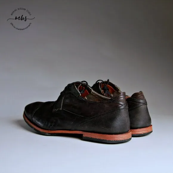Timberland Wodehouse Leather Cap Toe Derby Shoes in Black Men Size 8