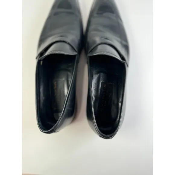 To Boot New York Shoes Mens Black Leather Penny Loafer Slip On Formal Italy 10