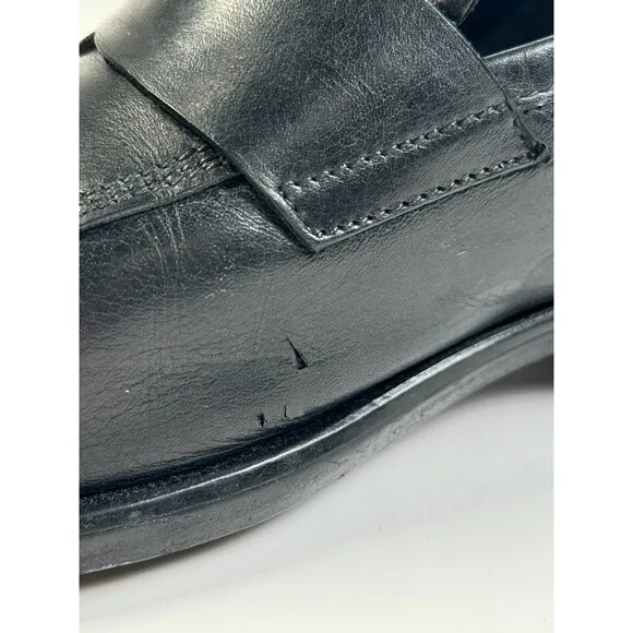 To Boot New York Shoes Mens Black Leather Penny Loafer Slip On Formal Italy 10