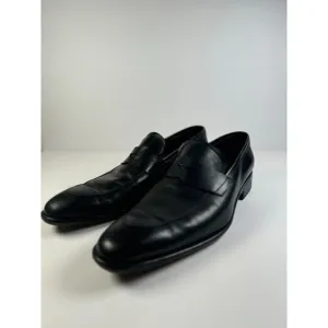 To Boot New York Shoes Mens Black Leather Penny Loafer Slip On Formal Italy 10
