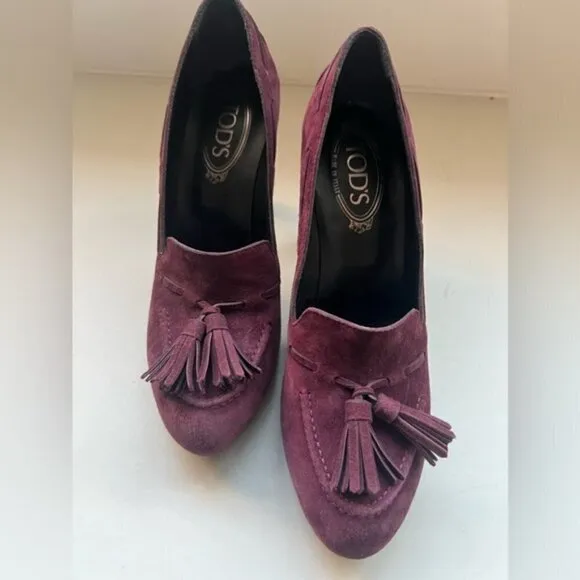 Tod’s purple suede pumps ! Brand New