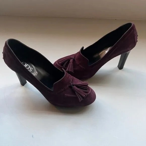 Tod’s purple suede pumps ! Brand New