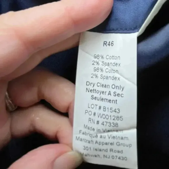 Tommy Hilfiger Men 46R Jacket Blue Cotton Gingham Preppy Classic Coastal Modern