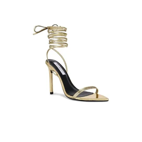 Tony Bianco Millie Sandals in Gold Foil 9 with Box Womens High Heels
