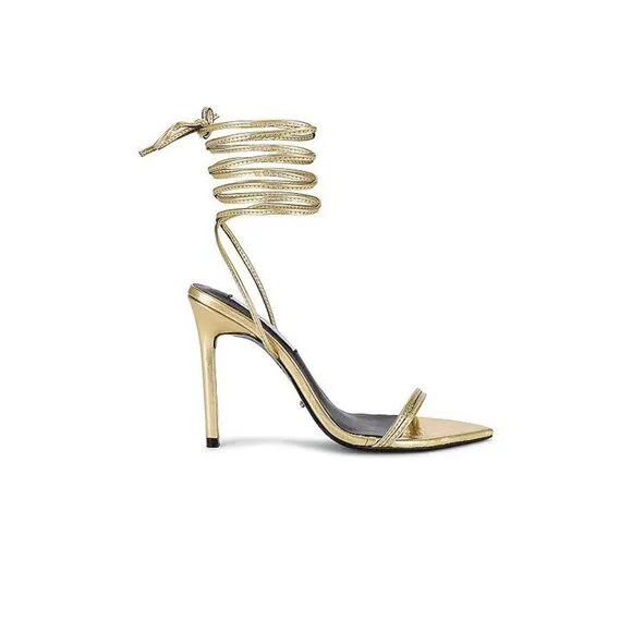 Tony Bianco Millie Sandals in Gold Foil 9 with Box Womens High Heels