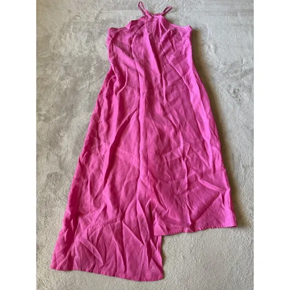 Topshop Pink Lyocell Halter Maxi Dress Sleeveless Party Dress US 6