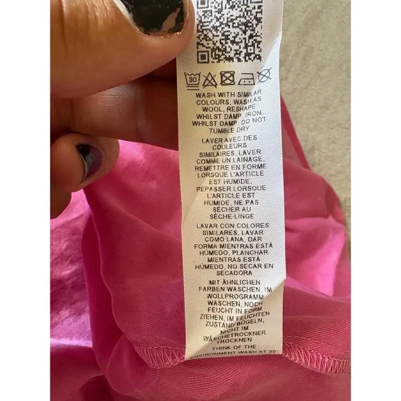 Topshop Pink Lyocell Halter Maxi Dress Sleeveless Party Dress US 6