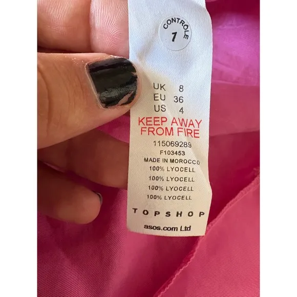 Topshop Pink Lyocell Halter Maxi Dress Sleeveless Party Dress US 6