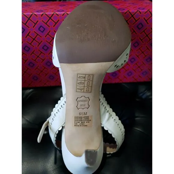 Tory Burch Marguerite Perforated Slingback Sandal Formal Shoes Size US 9.5 M