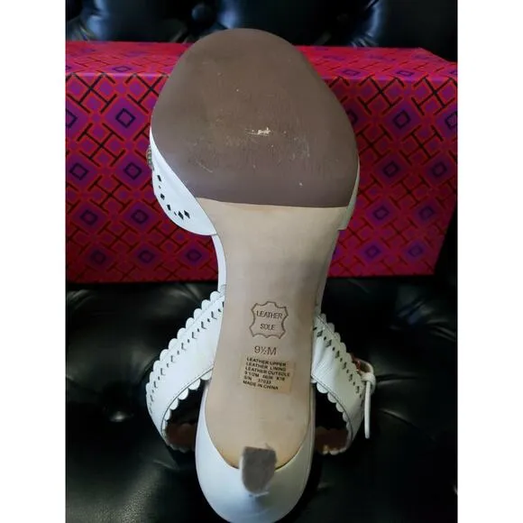 Tory Burch Marguerite Perforated Slingback Sandal Formal Shoes Size US 9.5 M