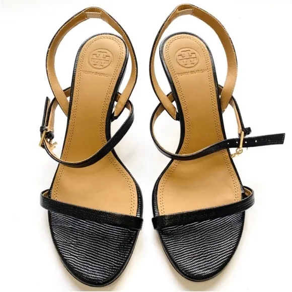 Tory Burch Penelope 65mm Slingback Sandals In Perfect Black NEW