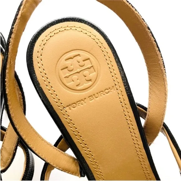 Tory Burch Penelope 65mm Slingback Sandals In Perfect Black NEW