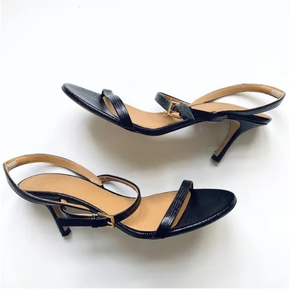Tory Burch Penelope 65mm Slingback Sandals In Perfect Black NEW