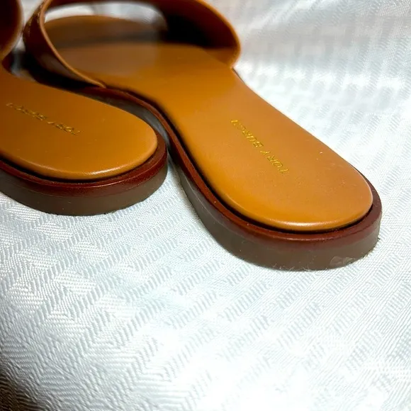 Tory Burch sandals shoes thongs “Eleanor” caramel corn Size 7