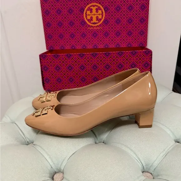 Tory Burch Tan Patent Leather Flats