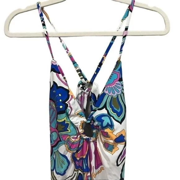 Trina Turk Floral sleeveless padded Mandalay Maxi Dress Size Small