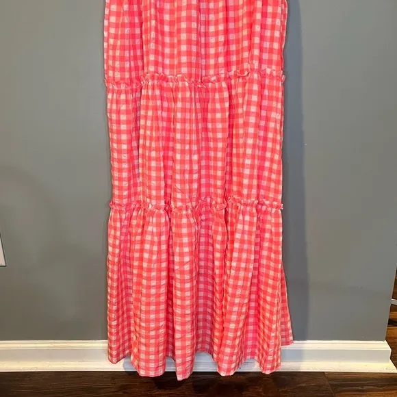 Tuckernuck Pomander Place Electric Pink Gingham Nellie Dress