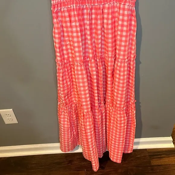 Tuckernuck Pomander Place Electric Pink Gingham Nellie Dress