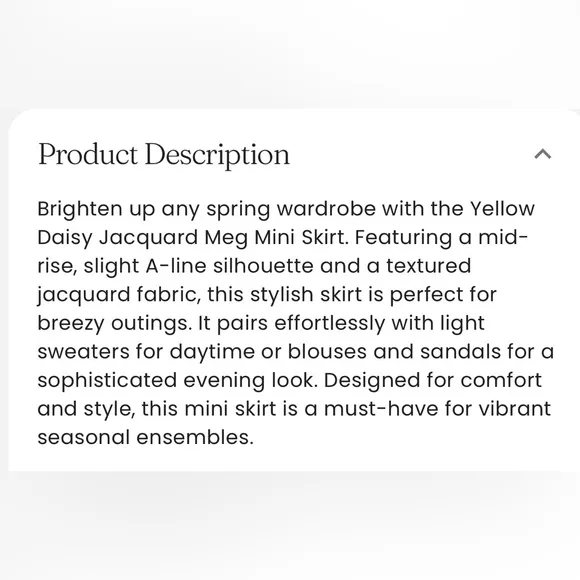 Tuckernuck Yellow Daisy Jacquard Meg Mini Skirt
