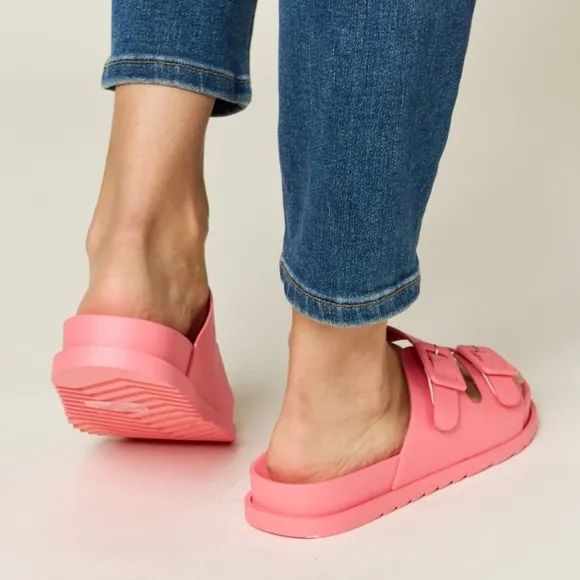 Twin Buckle Open Toe Sandals