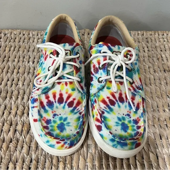 TWISTED X Shoes Women's Size 7 M Tie dye Colorful WCA0037 Tie Casual Multicolor