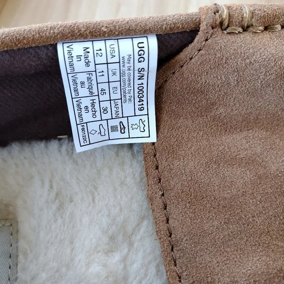 Ugg Australia 1003419 Men`s Alder Chestnut Slipper Shoes Sz 12 men EUC