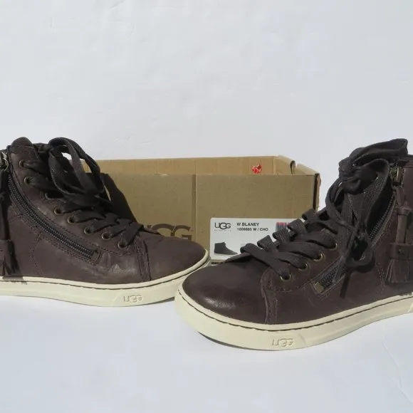 UGG Australia Sneaker Blaney Kids size 3 Tasseled High Top NEW Women 5 US EU 36