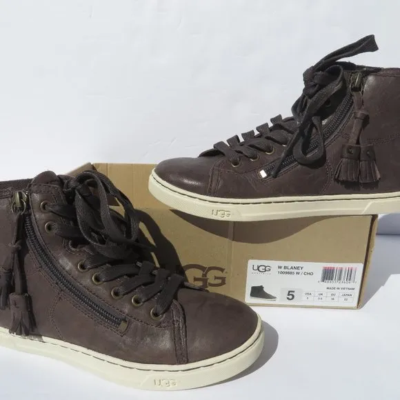 UGG Australia Sneaker Blaney Kids size 3 Tasseled High Top NEW Women 5 US EU 36