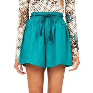 Ulla Johnson Rina High Rise Corded Poplin Shorts Size 00 Green