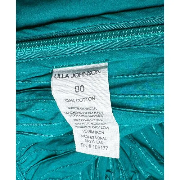Ulla Johnson Rina High Rise Corded Poplin Shorts Size 00 Green
