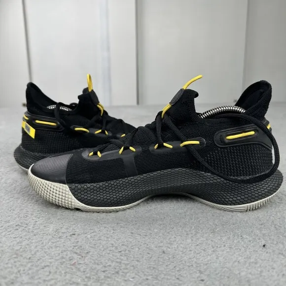 Under Armour Curry 6 Thank You Oakland Shoes Men US 9 Black Yellow 3020612-006
