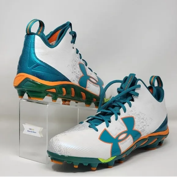 Under Armour Spine Fierce Pro Multicolor Football Cleats Shoes Men's Size 16 New