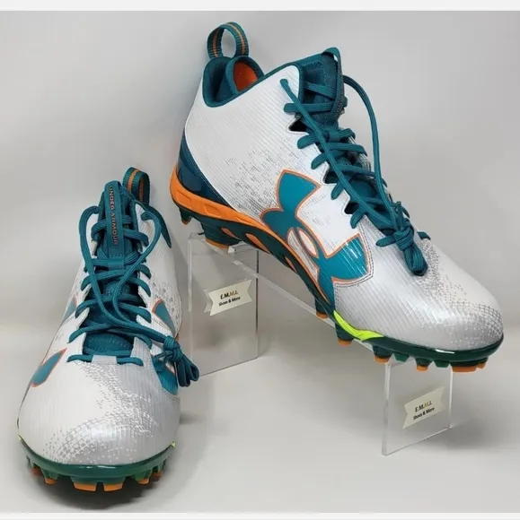 Under Armour Spine Fierce Pro Multicolor Football Cleats Shoes Men's Size 16 New