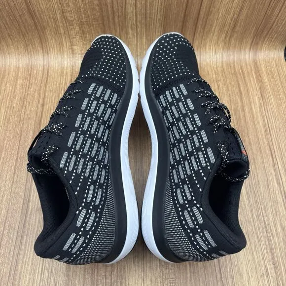 Under Armour Threadborne Slingflex Running Shoes Black White Men Size 14 Sneaker