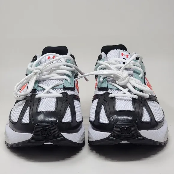 Under Armour UA Apparition Shoes Men Sz 10.5 Women 12 White Enamel Blue Beta New