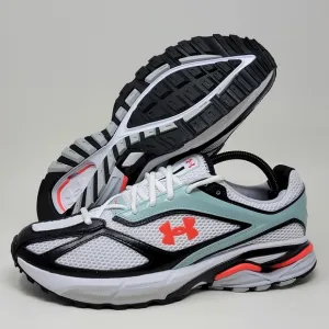 Under Armour UA Apparition Shoes Men Sz 10.5 Women 12 White Enamel Blue Beta New