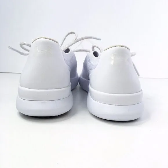 Under Armour Women 7 Runaway 2.0 Shoes White Leather Running 3020997-102 NEW
