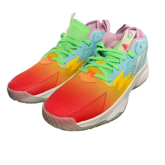 UNRELEASED Adidas Dame 8 Multicolor Rainbow Basketball Shoes HQ1272 Men Size 7.5