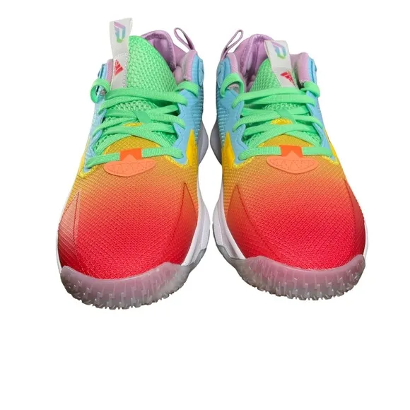 UNRELEASED Adidas Dame 8 Multicolor Rainbow Basketball Shoes HQ1272 Men Size 7.5