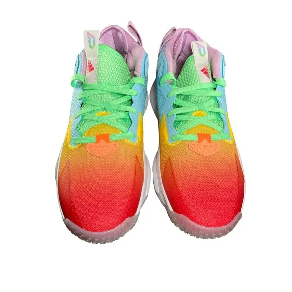 UNRELEASED Adidas Dame 8 Multicolor Rainbow Basketball Shoes HQ1272 Men Size 7.5
