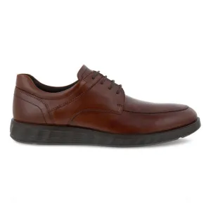USED ECCO Men's Lite Hybrid Apron Toe Tie Shoes ,Cognac-Size 7-7.5