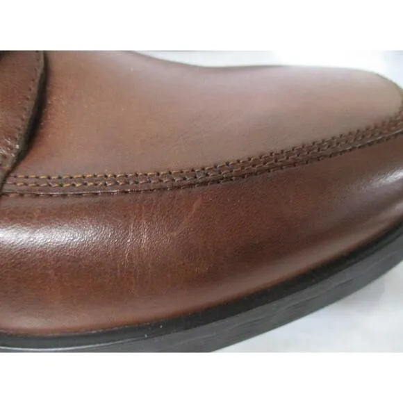 USED ECCO Men's Lite Hybrid Apron Toe Tie Shoes ,Cognac-Size 7-7.5