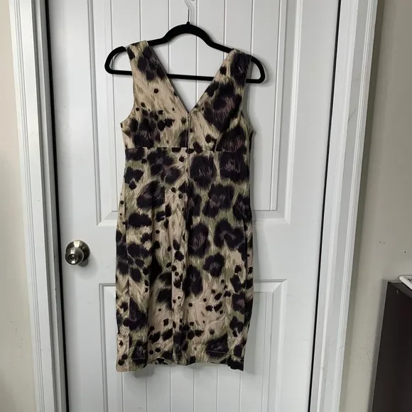 Valentino Red leopard animal Print Dress Sleeveless Party Cocktail size 42