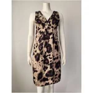 Valentino Red leopard animal Print Dress Sleeveless Party Cocktail size 42