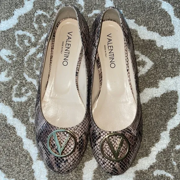 Valentino Snake Skin Ballet Flats