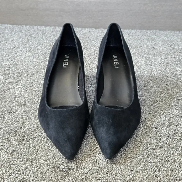 Vaneli Marice Women's Black Suede Pumps NEW size 8.5 WIDE