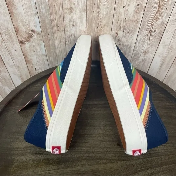 Vans Authentic SF Retro Stripes Low Top Shoe Size 8.5 Women