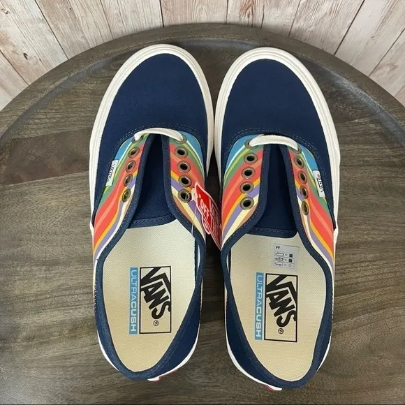 Vans Authentic SF Retro Stripes Low Top Shoe Size 8.5 Women