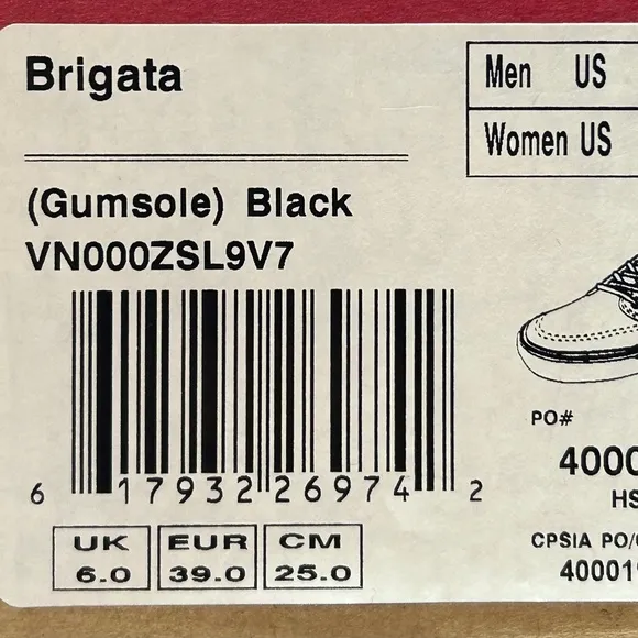 Vans Brigata Gumsole Black Shoes